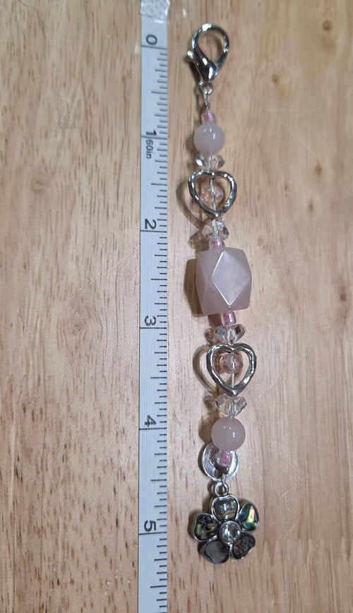 Blush Bloom Rearview Mirror Charm