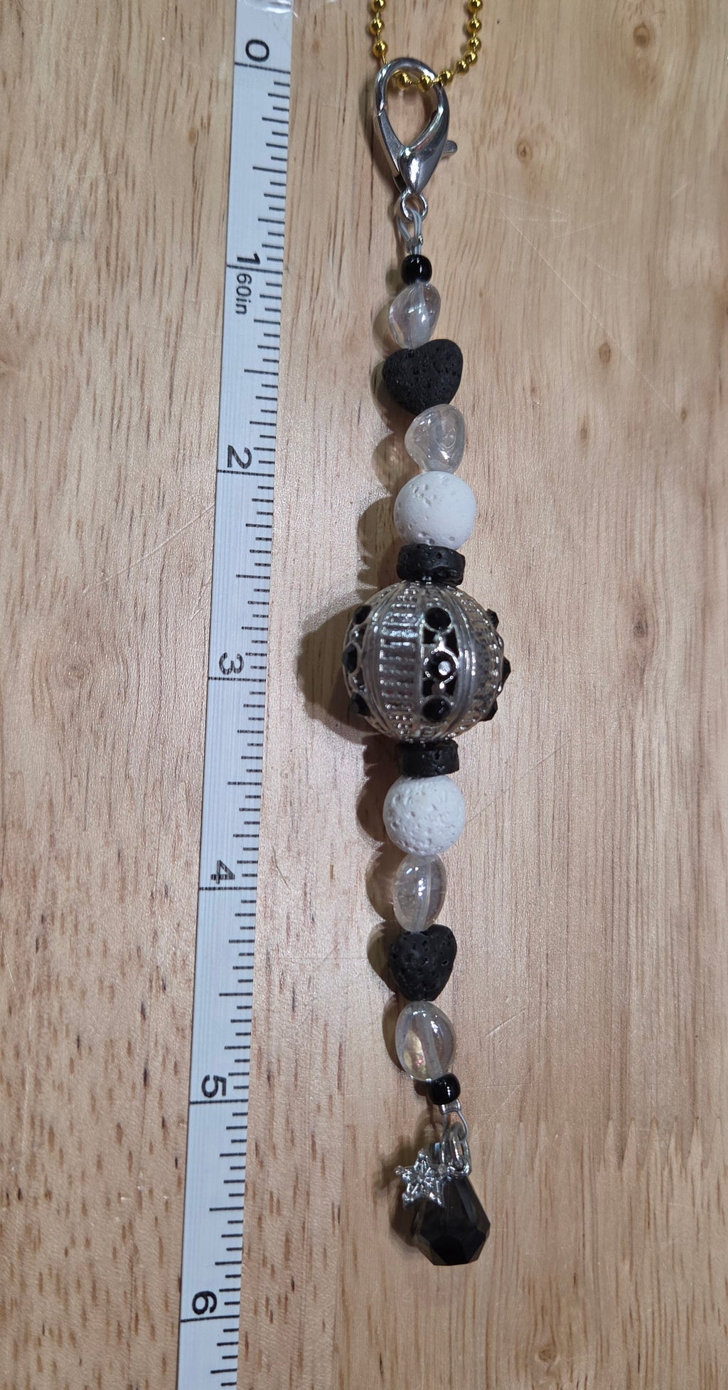 Midnight Pearl Rearview Mirror Charm