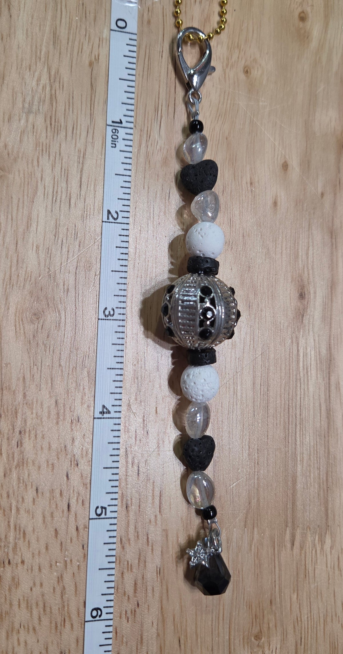 Midnight Pearl Rearview Mirror Charm