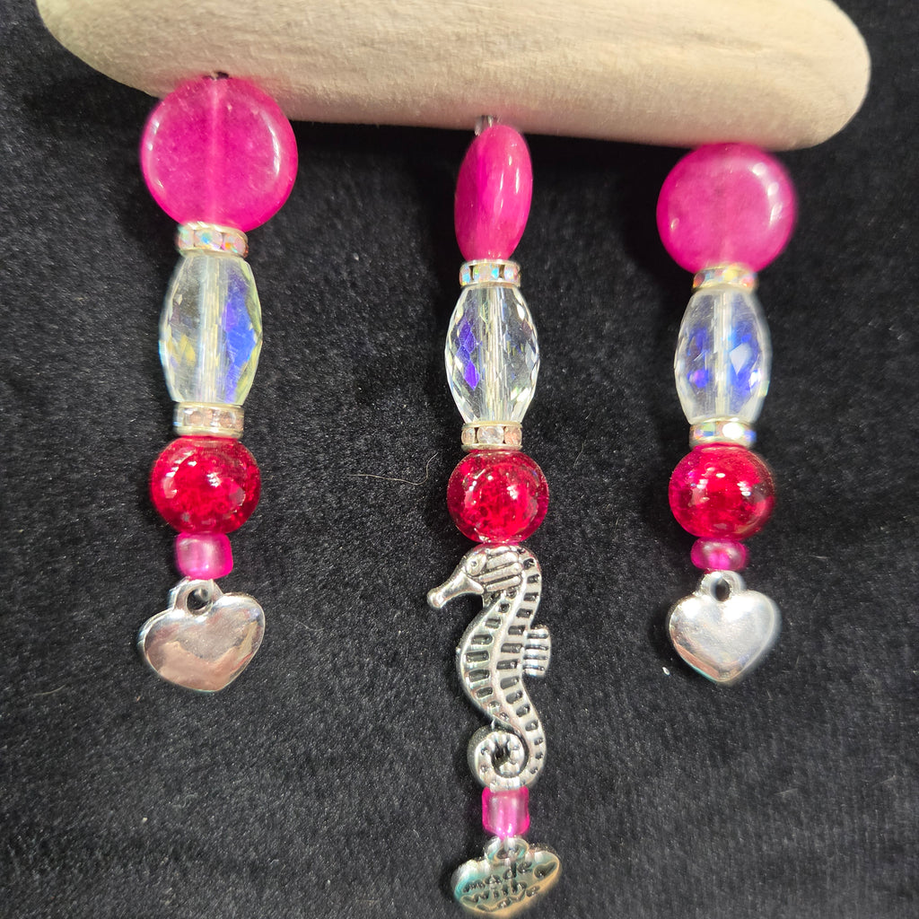 Seahorse Driftwood Rearview Mirror Suncatcher Charm