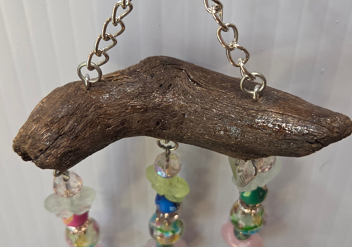 Garden of Love handcrafted one-of-a-kind driftwood suncatcher