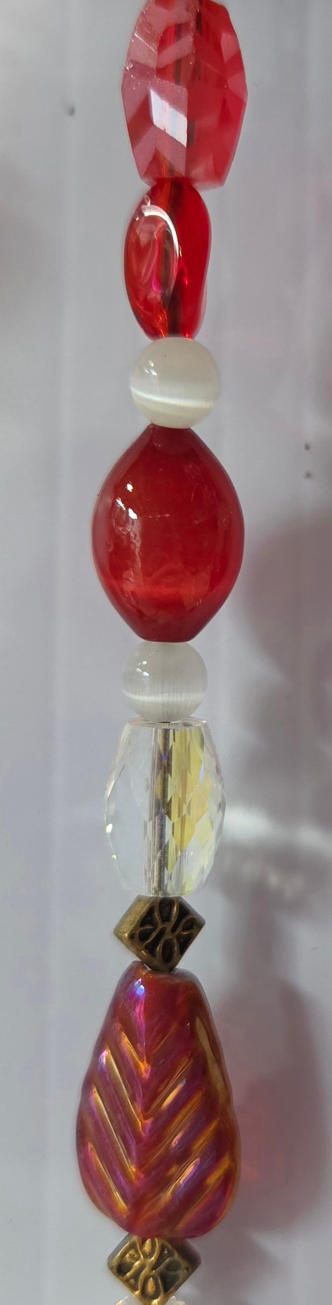 Crimson Bloom driftwood suncatcher handcrafted one-of-a-kind