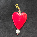 Ruby Heart Zipper Charm