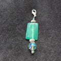 Green Gemstone Zipper Charm