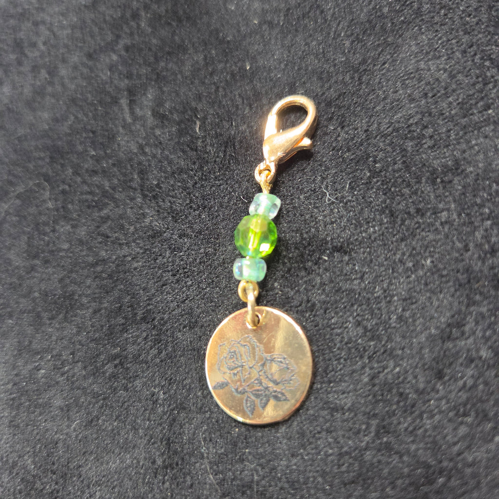Rose Garden Zipper Charm