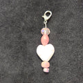 Blush Heart Zipper Charm