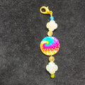 Rainbow Swirl Zipper Charm