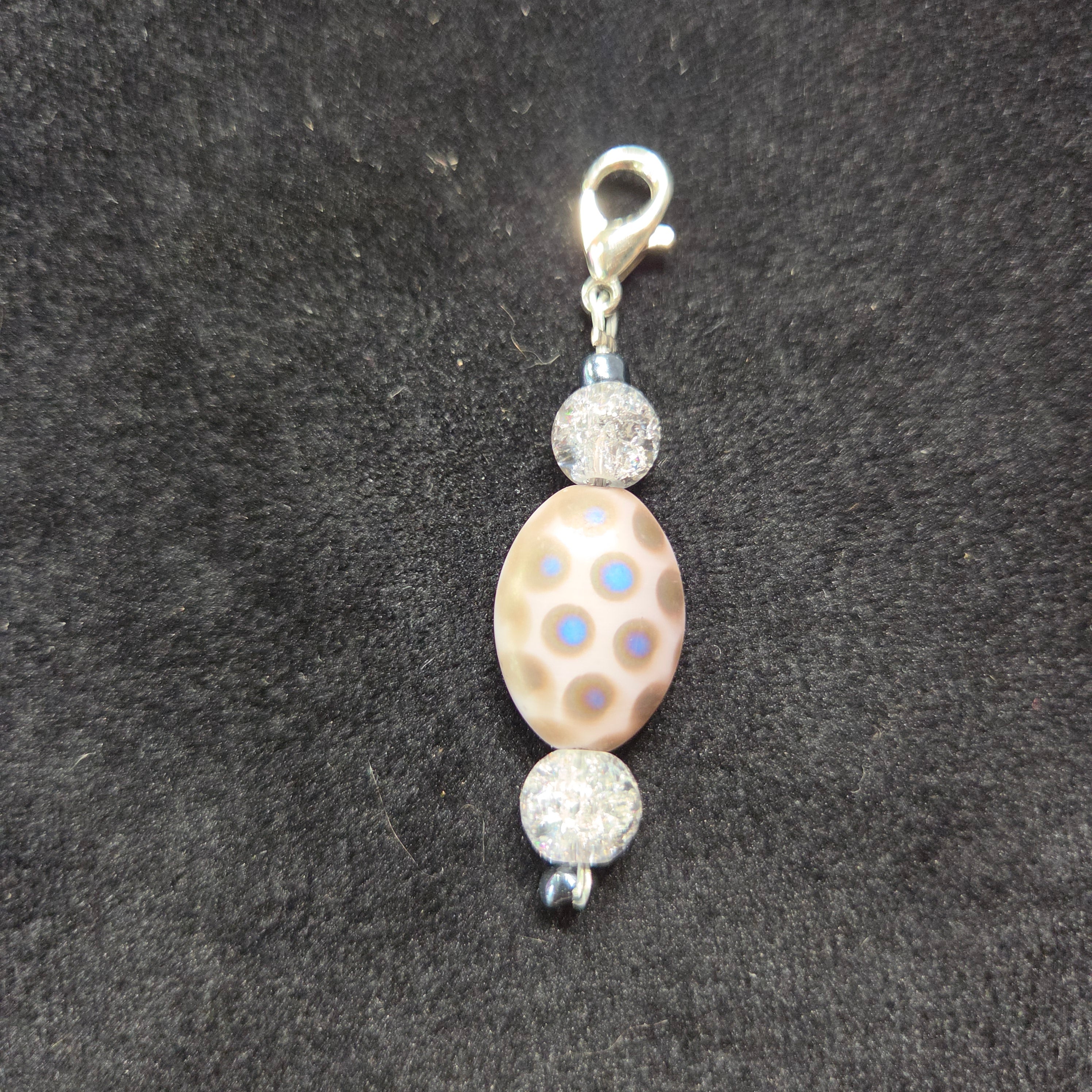 Silver Sparkle Zipper Charm