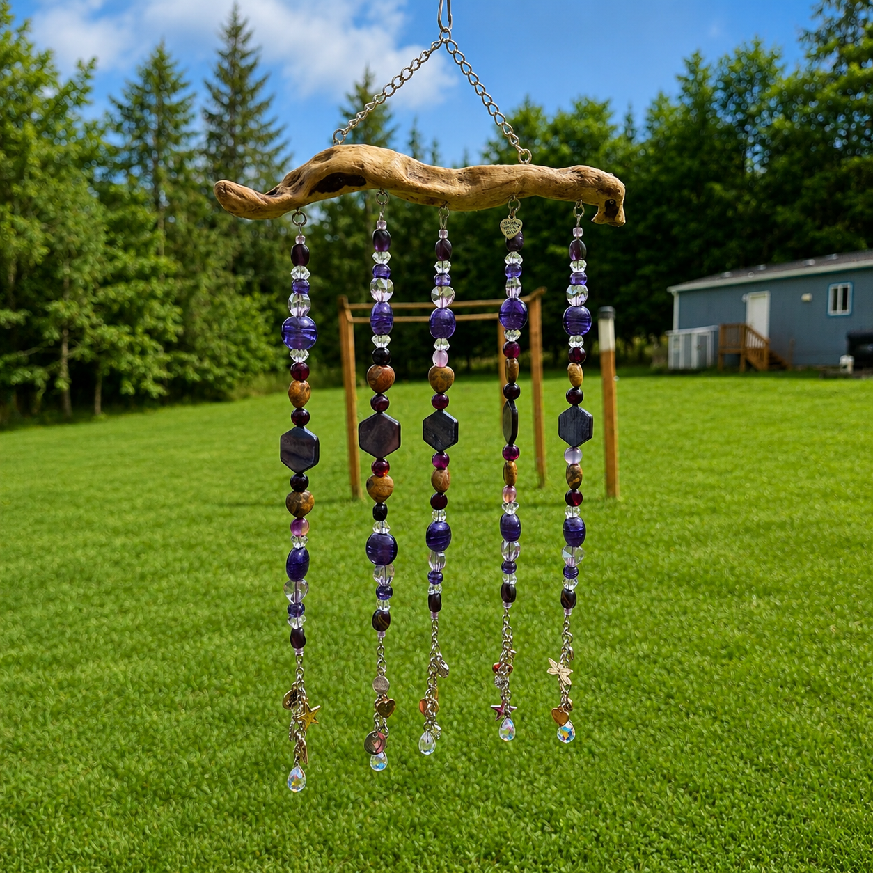Purple Twilight Driftwood Suncatcher