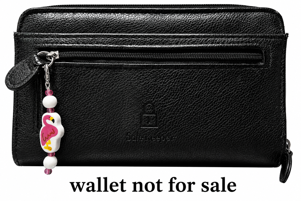 Pink Flamingo Zipper Charm