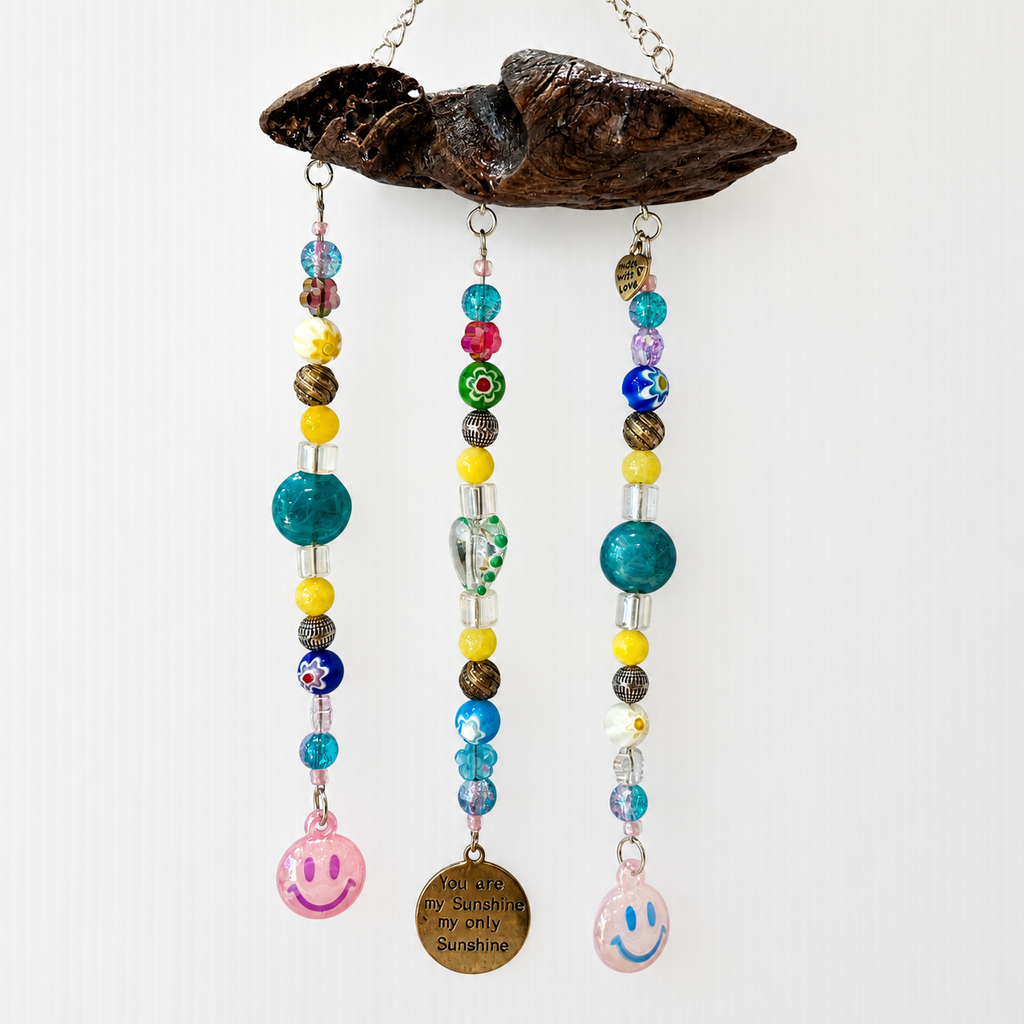 Sunshine Smiles Driftwood Hanging Suncatcher