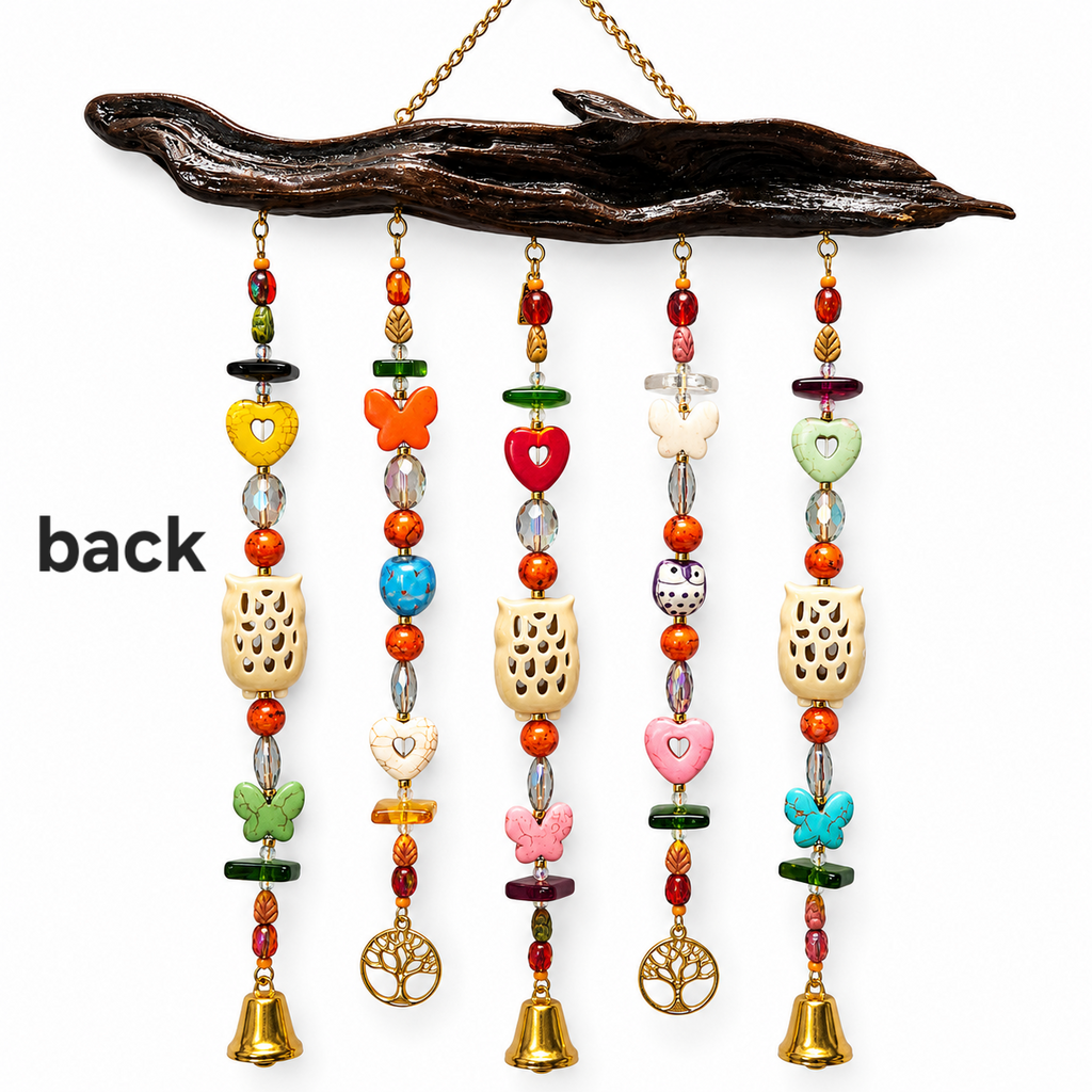 Woodland Wisdom handcrafted one-of-a-kind driftwood wind chime
