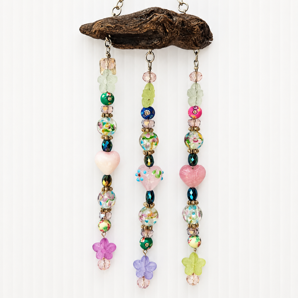 Garden of Love handcrafted one-of-a-kind driftwood suncatcher