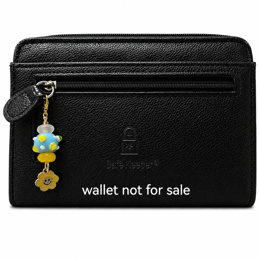 Smiley Flower Zipper Charm