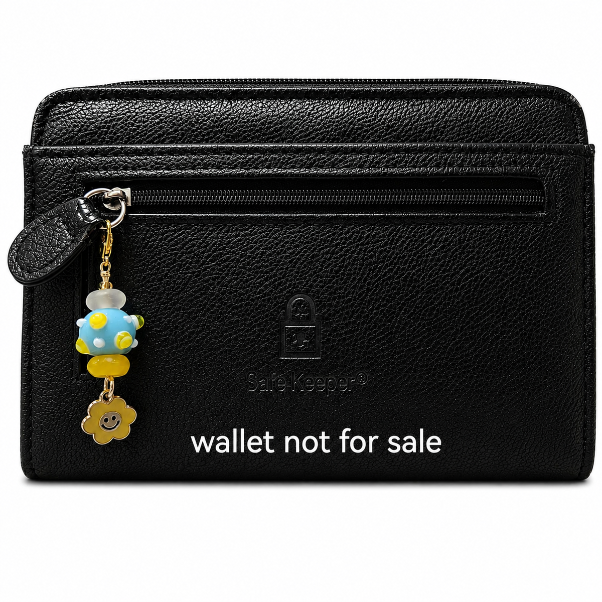 Smiley Flower Zipper Charm