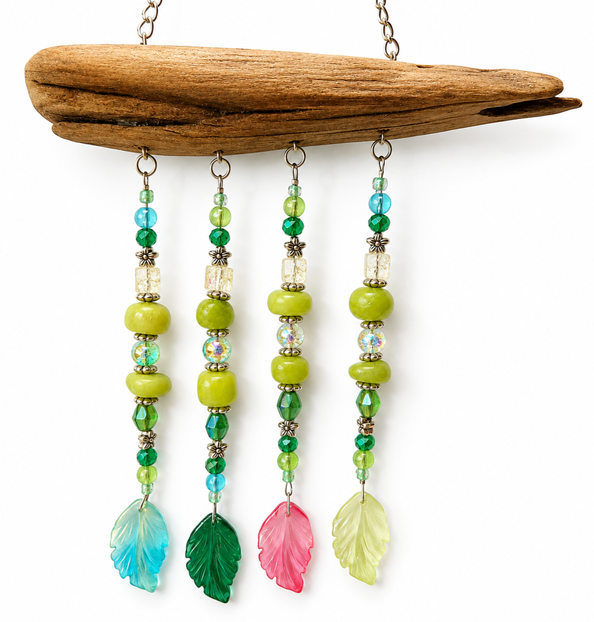 Whispers of Spring driftwood suncatcher handcrafted one-of-a-kind