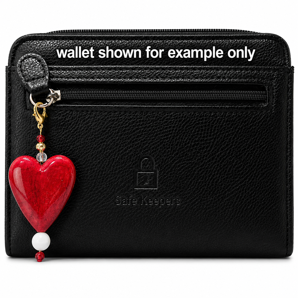 Ruby Heart Zipper Charm