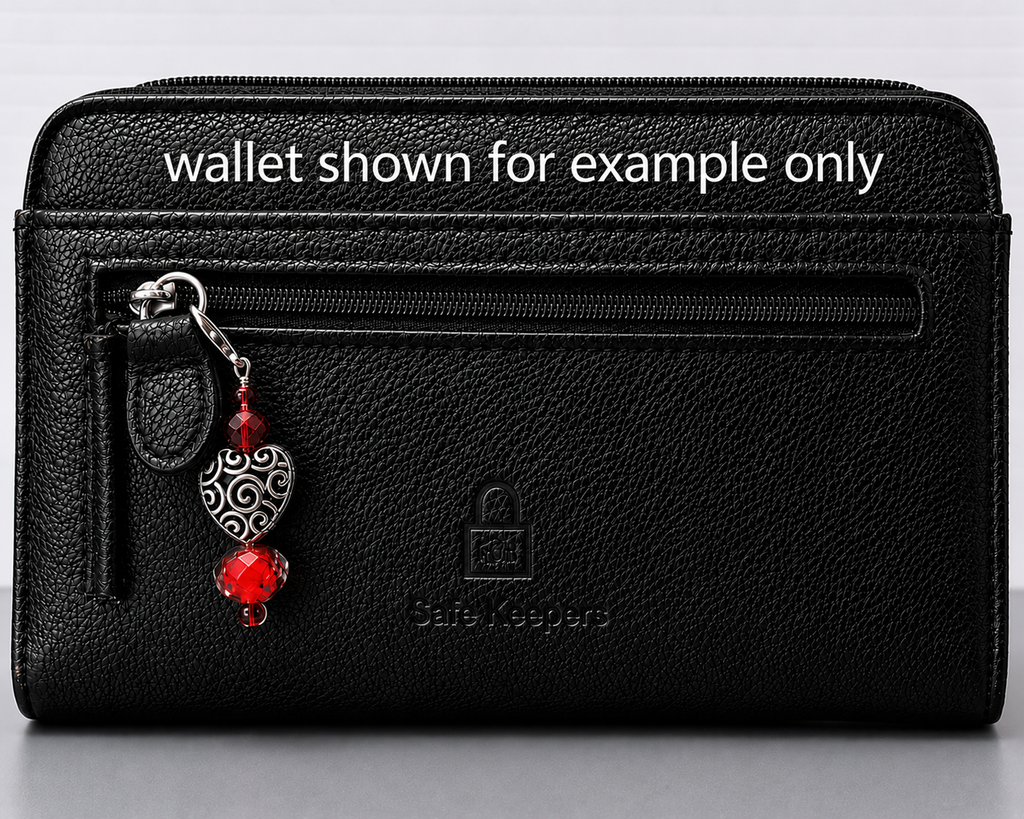 Silver Heart Zipper Charm