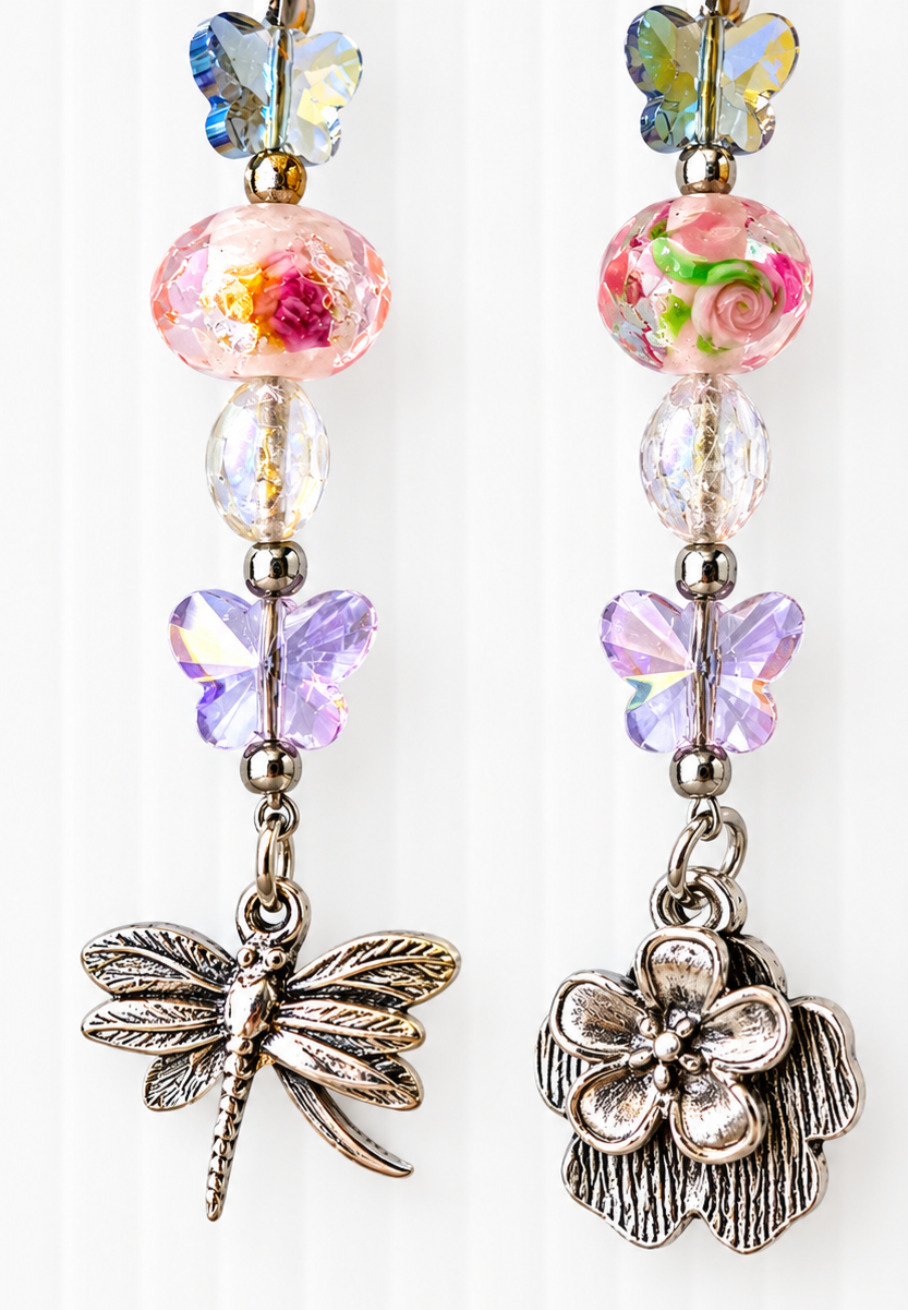 Butterfly Garden Breeze driftwood suncatcher handcrafted one-of-a-kind
