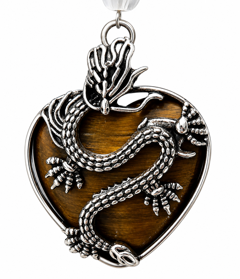 Dragon's Heart driftwood suncatcher handcrafted one-of-a-kind