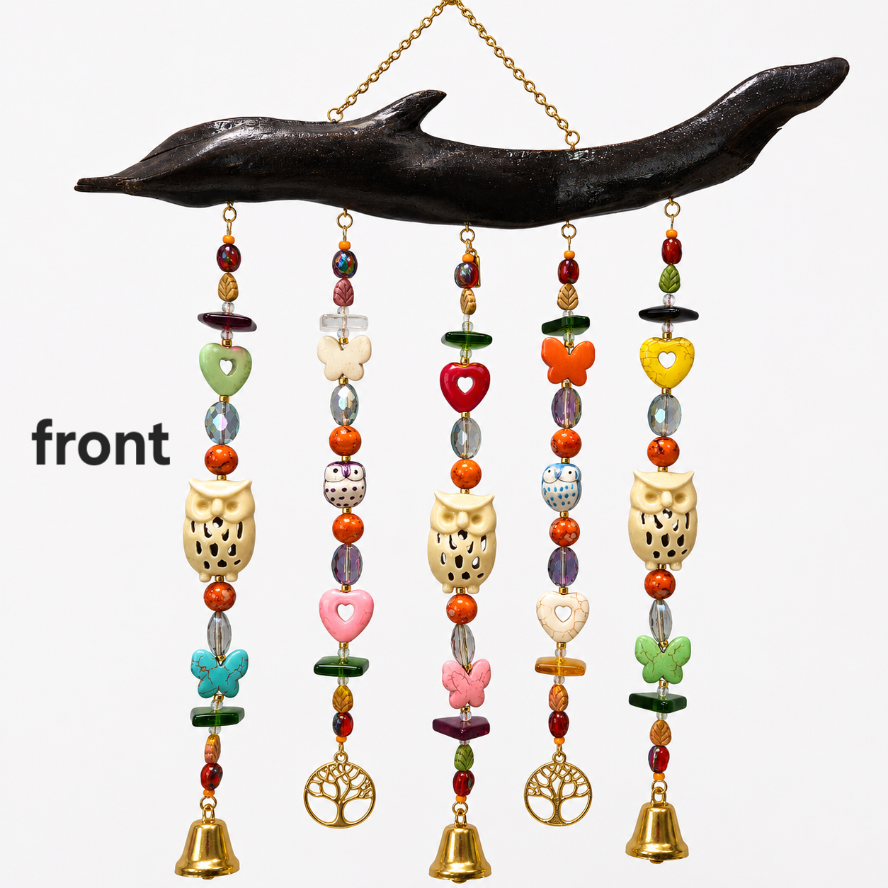 Woodland Wisdom handcrafted one-of-a-kind driftwood wind chime