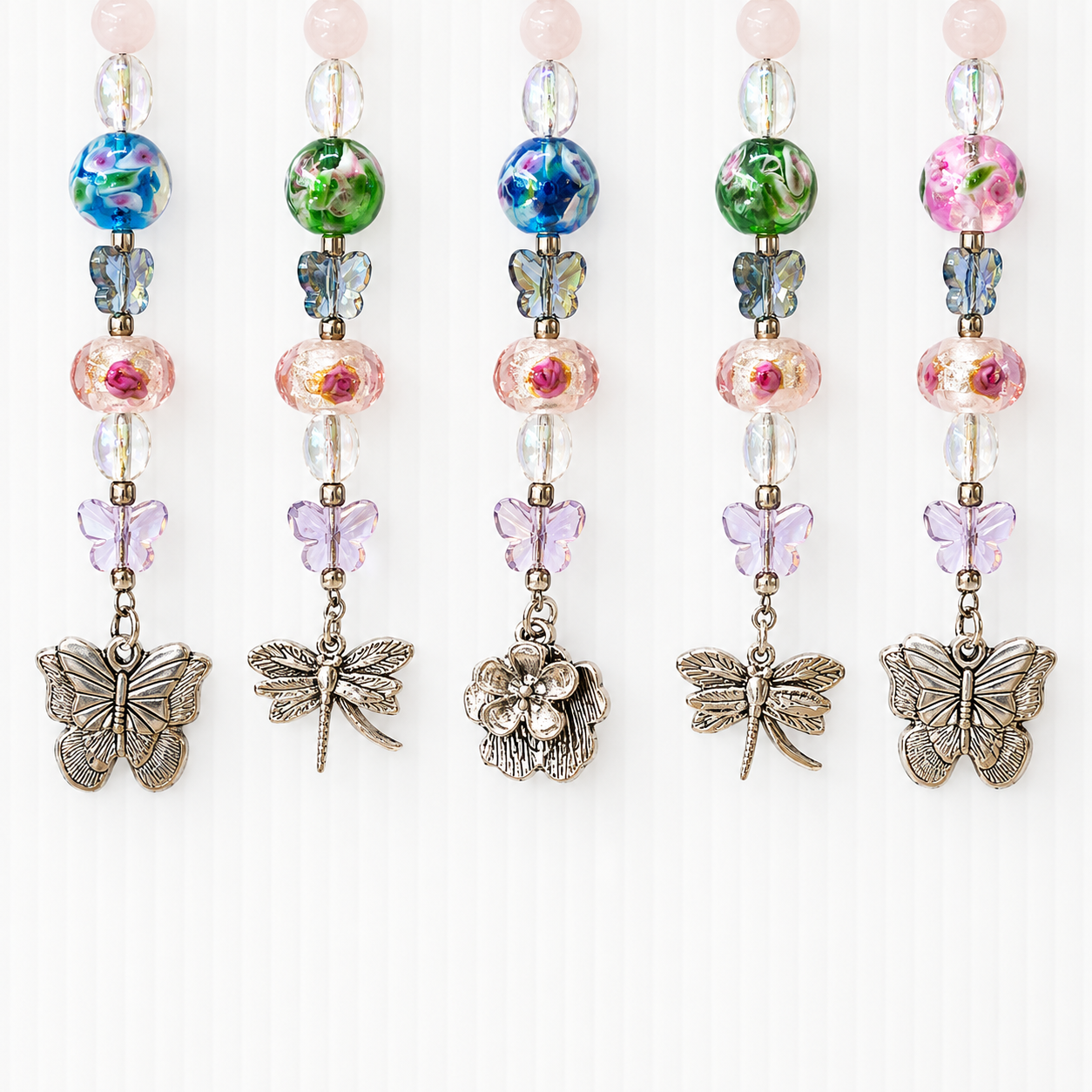 Butterfly Garden Breeze driftwood suncatcher handcrafted one-of-a-kind