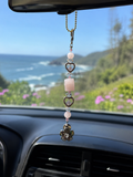 Blush Bloom Rearview Mirror Charm