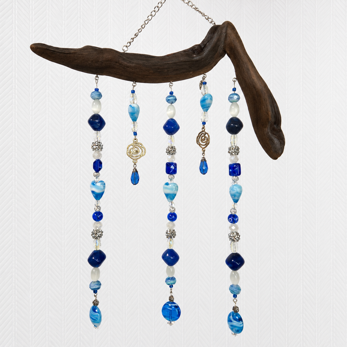 Driftwood Coastal Suncatcher – Ocean-Inspired Hanging Decor